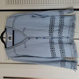 Like new! Vintage Storybook Knits 2pc sweater set melange fringe